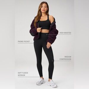 Fabletics Cold Weather High-Waisted Pocket Legging Sz Small Tall